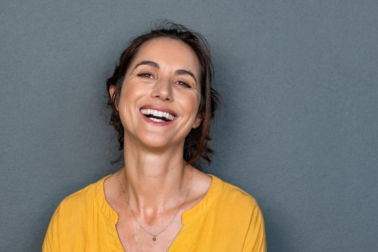 Dental aesthetics: woman with perfect teeth