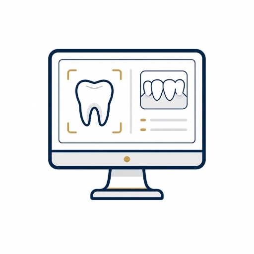 Ícone de diagnóstico dentário digital para marcar consulta na Clínica Dr. Pedro Coelho