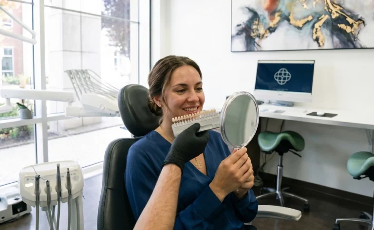 Veneers or teeth whitening as part of a smile aesthetics assessment