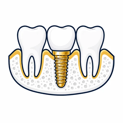 Ícone representativo de implante para dente único