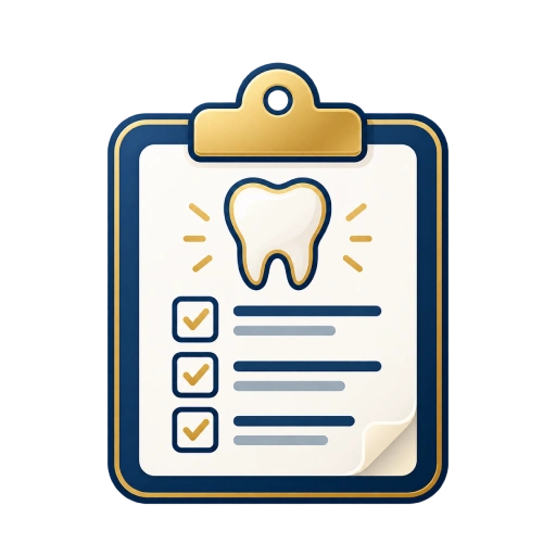 Ícone de formulário para envio de pedido de consulta dentária