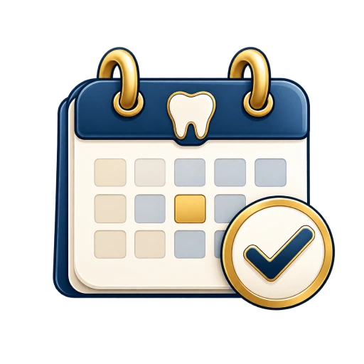 Ícone de calendário para confirmação de consulta dentária